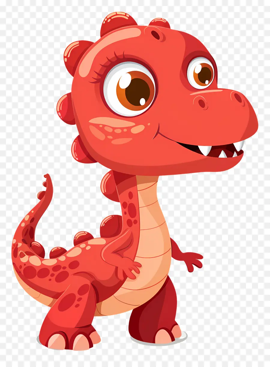 Dinosaurus Kartun，Dinosaurus Merah PNG