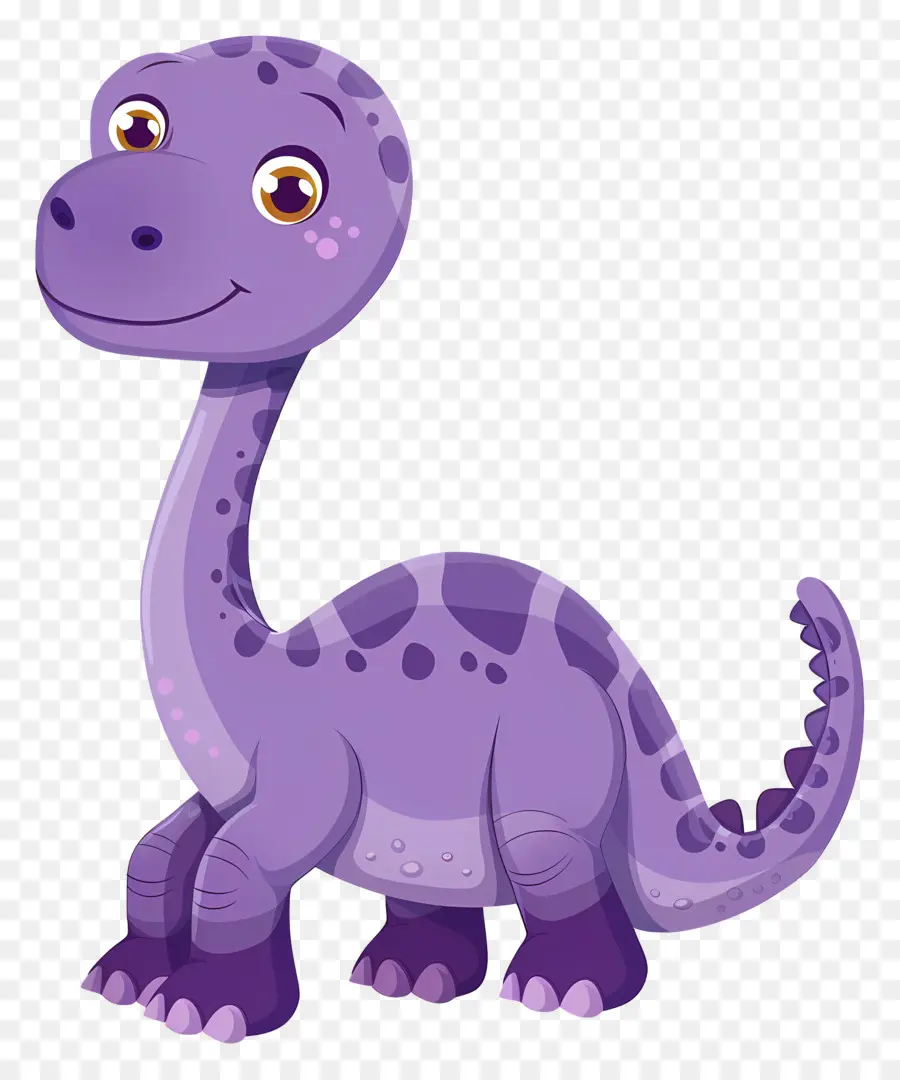 Dinosaurus Kartun，Dinosaurus Ungu PNG