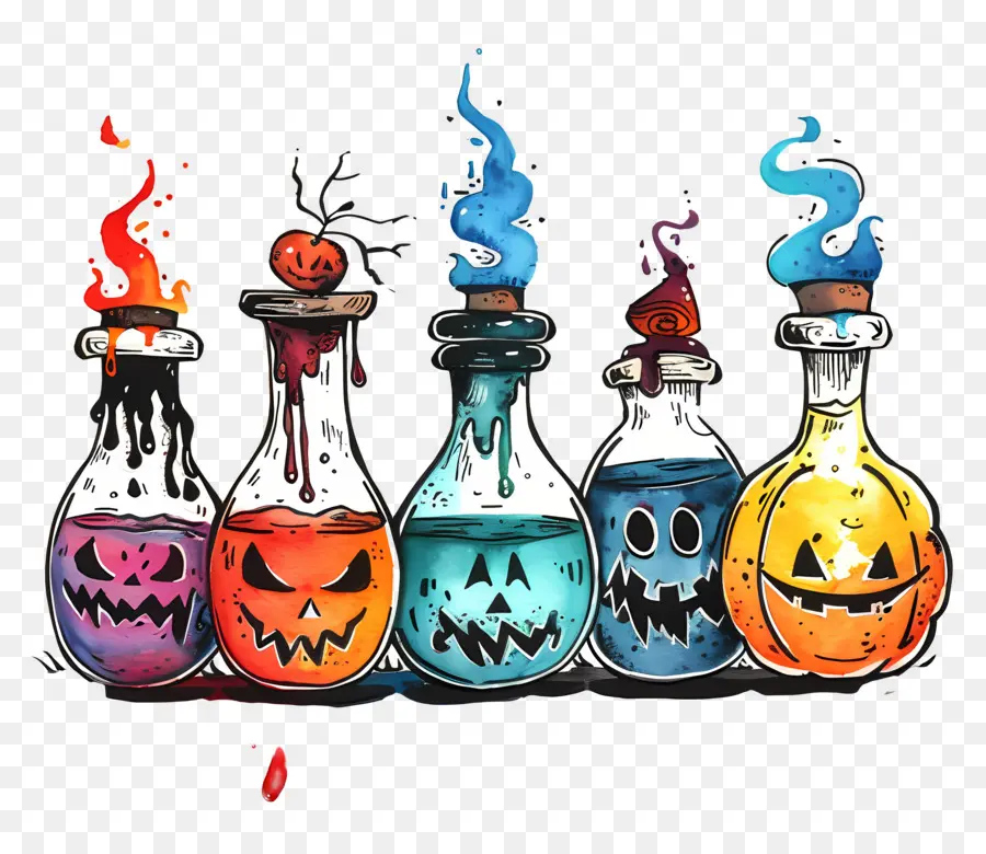 Perbatasan Halloween，Ramuan Halloween PNG