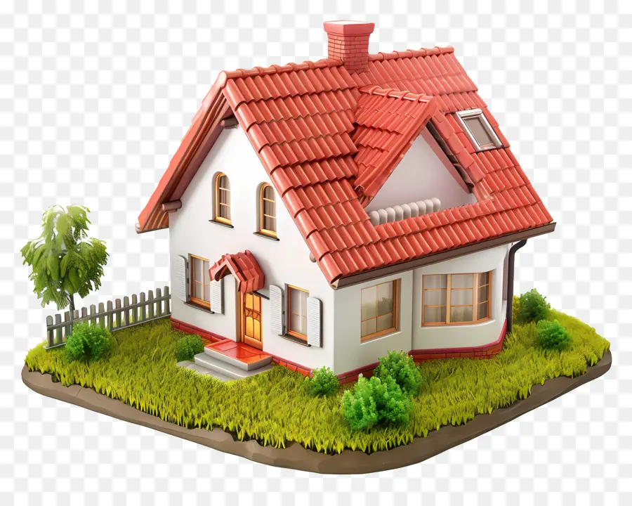 Rumah 3d，Rumah Doodle PNG