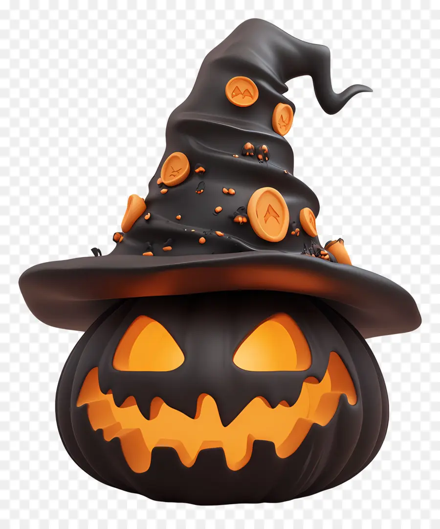 Topi Halloween，Labu Halloween PNG