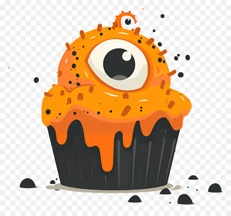 Kue Mangkuk Halloween，Kue Mangkuk Monster PNG