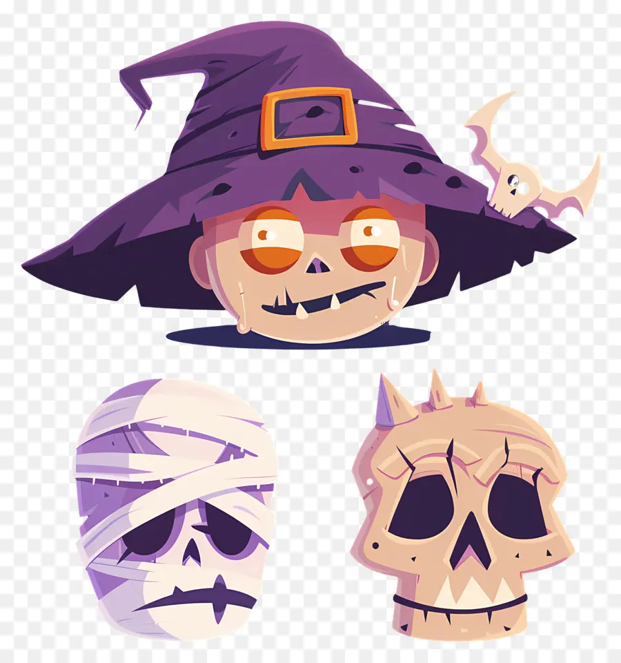 Karakter Halloween，Topeng Halloween PNG