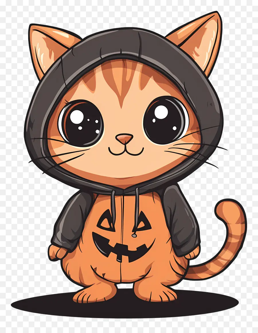 Kucing Halloween，Kucing Lucu PNG