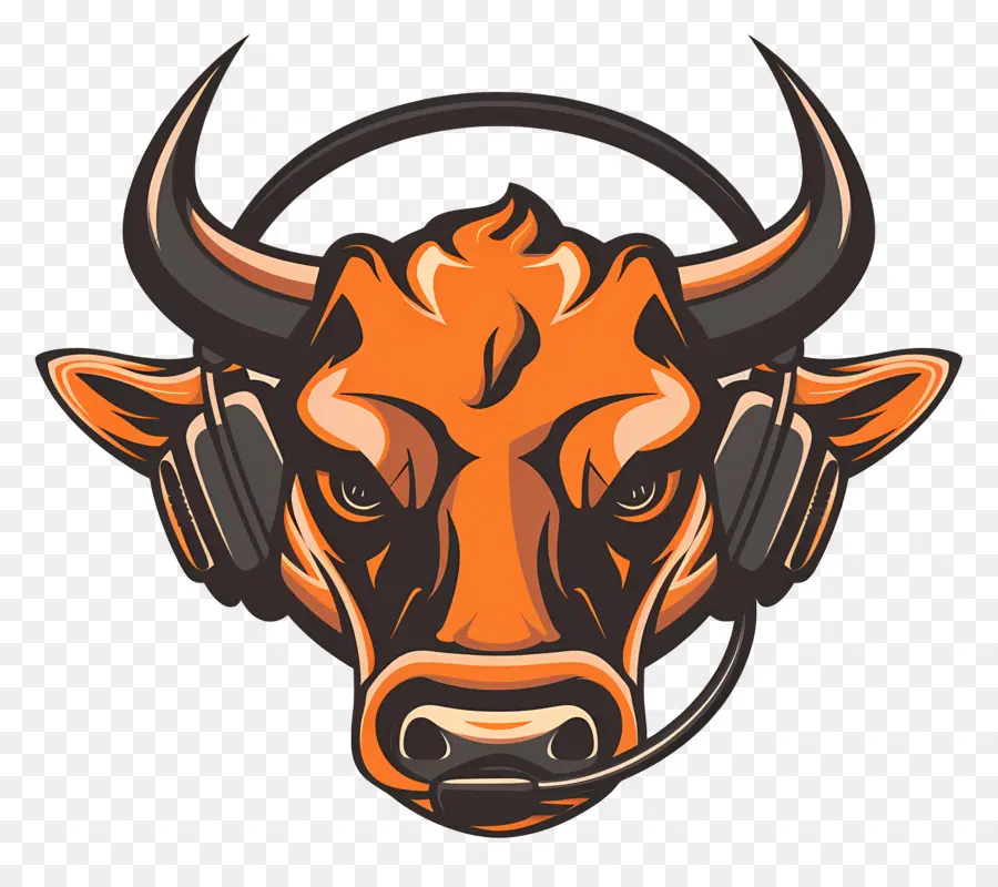 Kepala Banteng，Banteng Dengan Headphone PNG