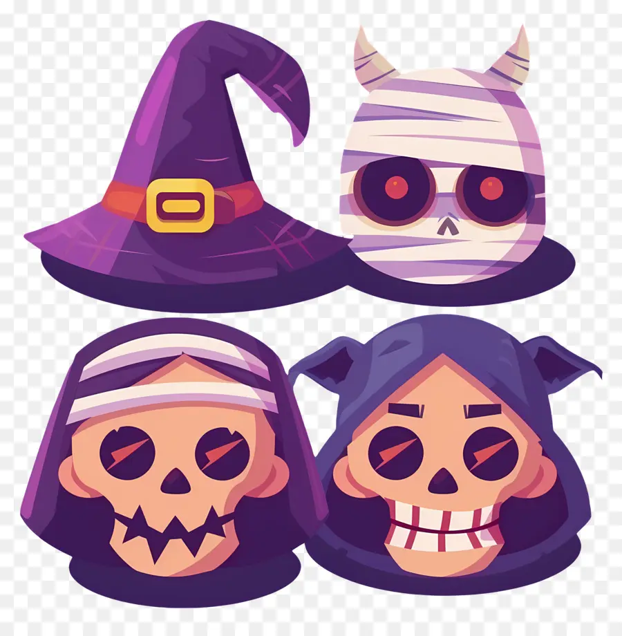 Karakter Halloween，Topeng Halloween PNG