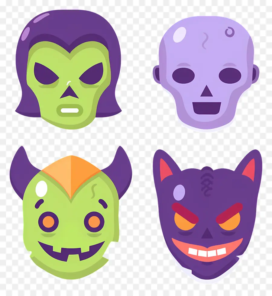 Karakter Halloween，Topeng Monster PNG