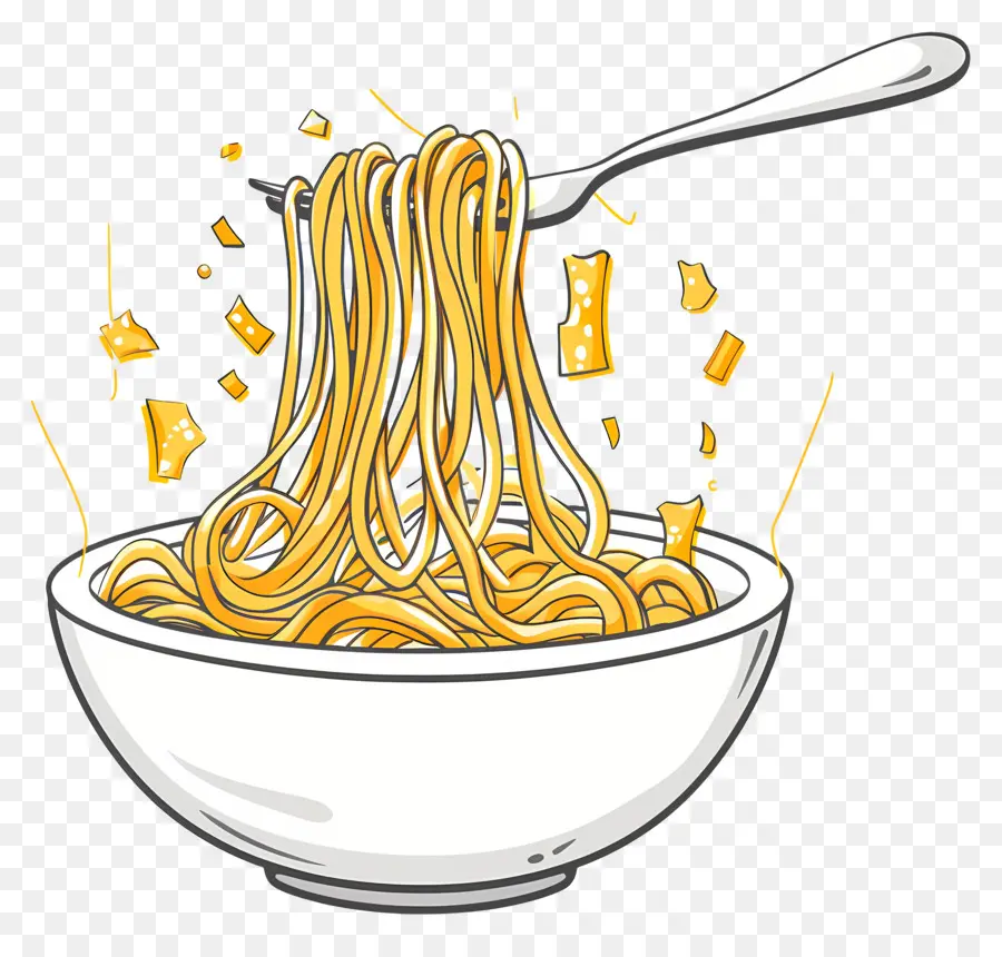 Spageti，Semangkuk Mie PNG