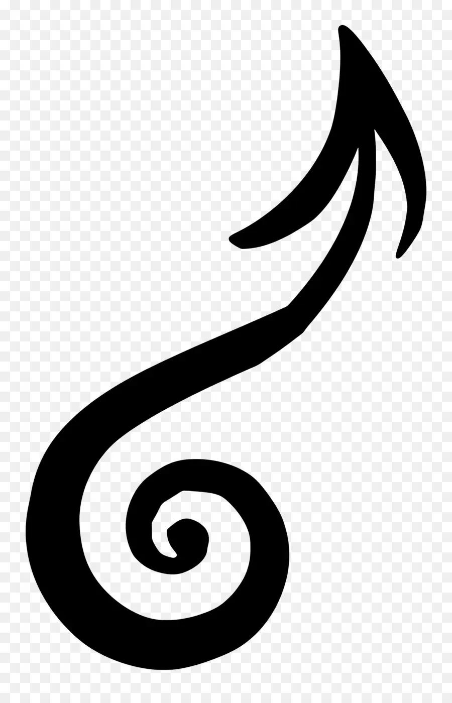 Panah Spiral，Kait Hitam PNG