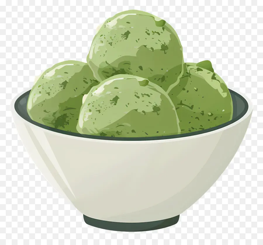 Es Krim Matcha，Es Krim Hijau PNG