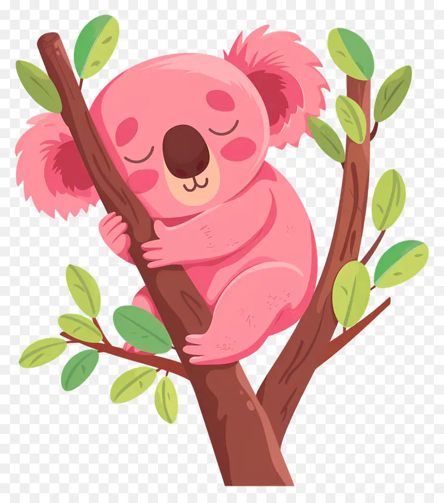 Koala Yang Lucu，Koala Merah Muda PNG