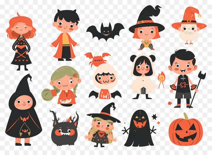 Anak Anak Halloween，Kostum Halloween PNG