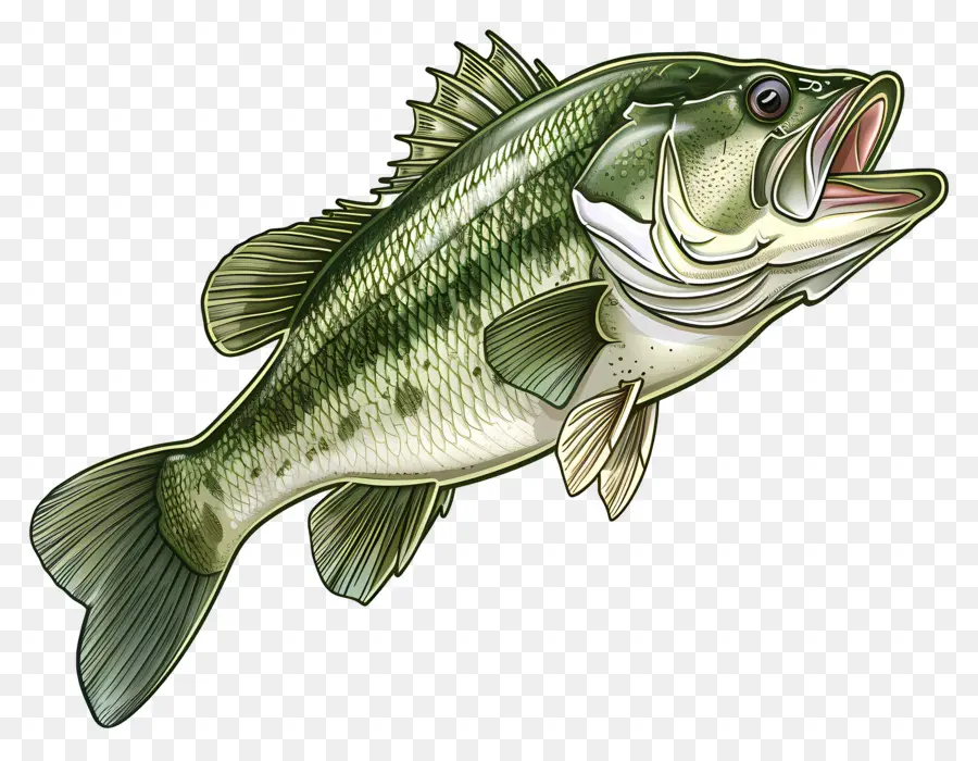 Ikan Bass，Ilustrasi Ikan PNG