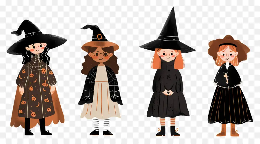 Anak Anak Halloween，Anak Anak Dengan Kostum Halloween PNG