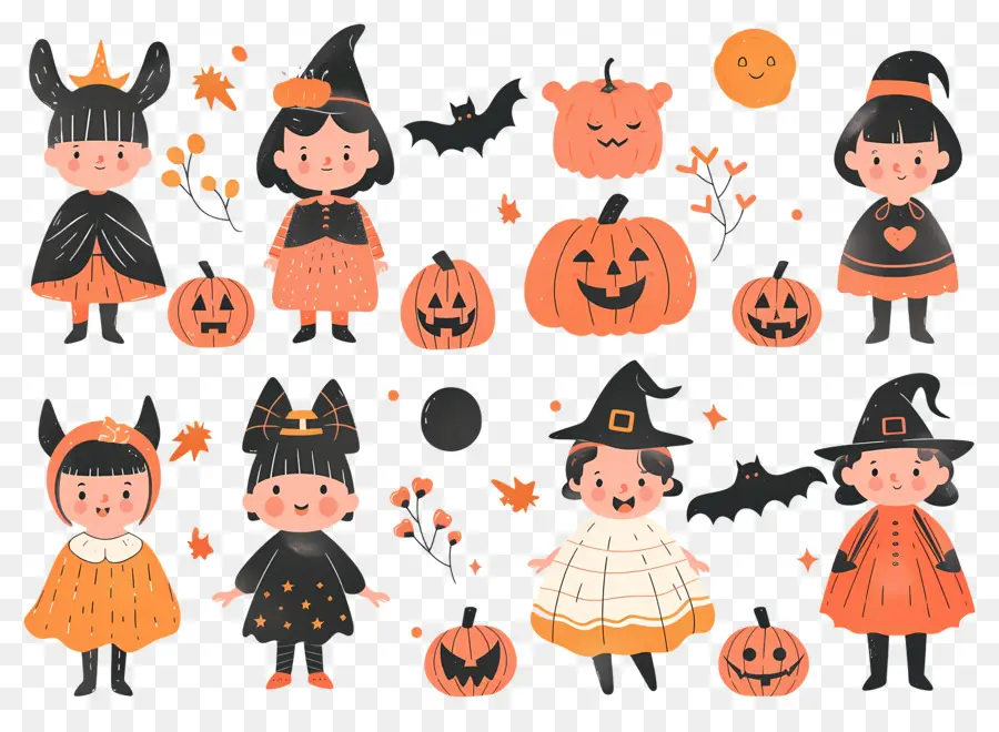 Anak Anak Halloween，Kostum Halloween PNG