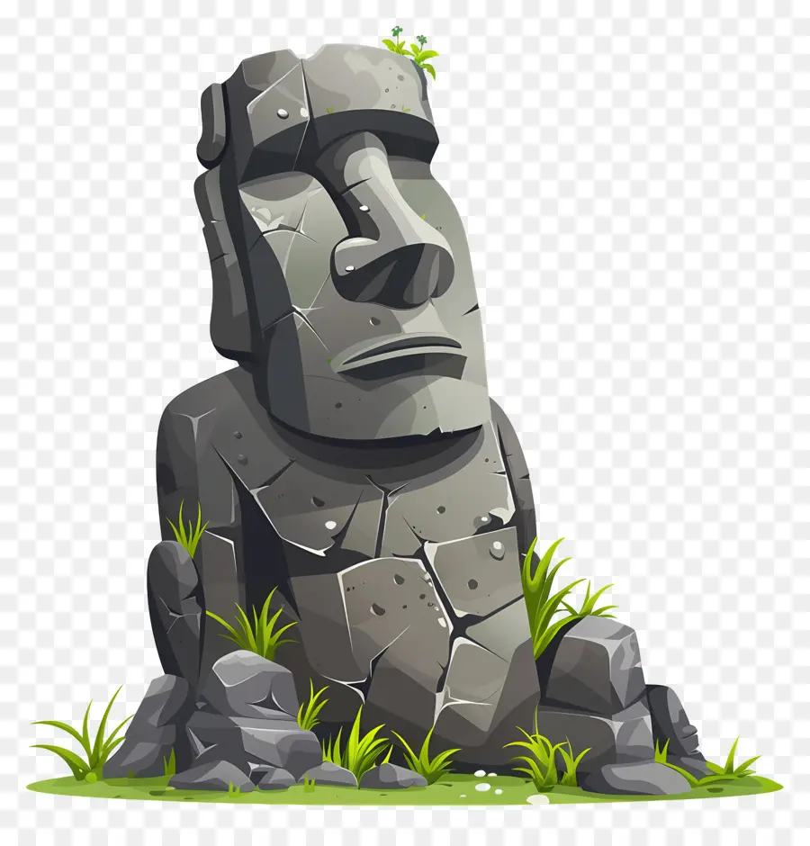 Moai，Patung Batu PNG