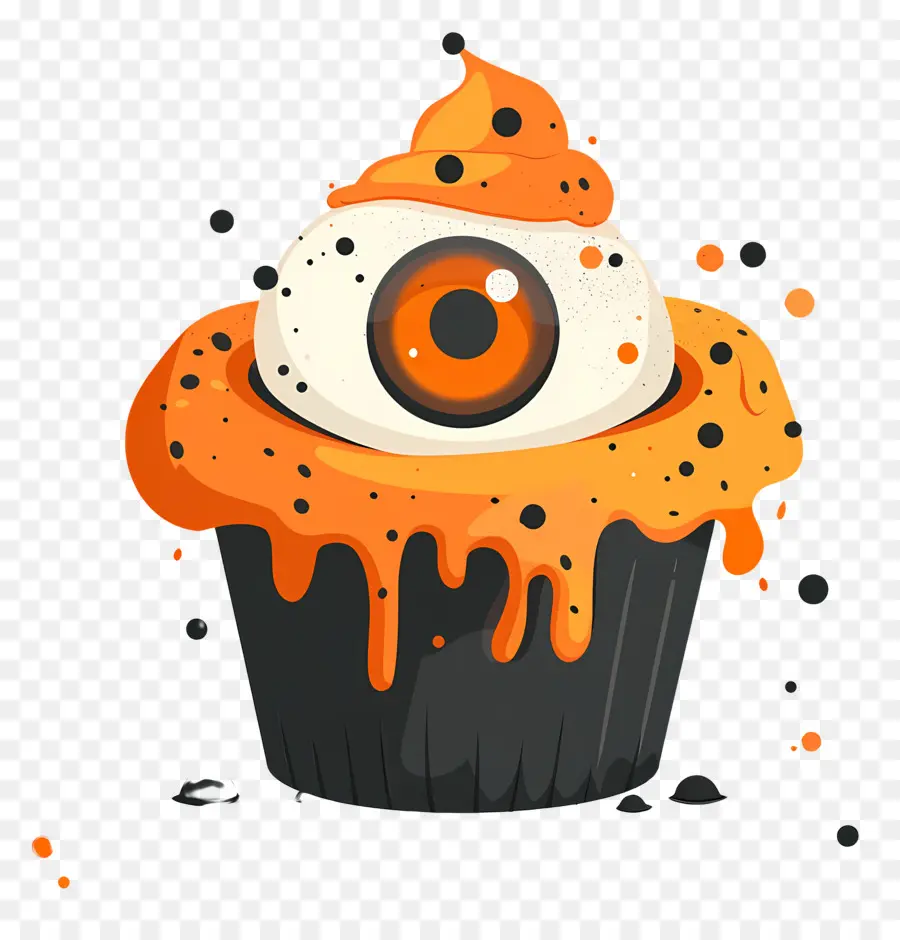 Kue Mangkuk Halloween，Kue Mangkuk Monster PNG