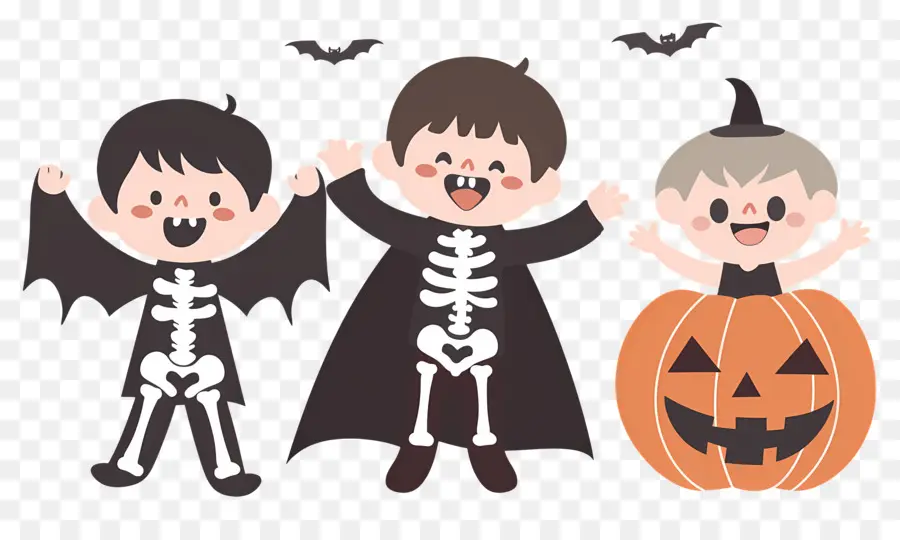 Anak Anak Halloween，Kerangka PNG