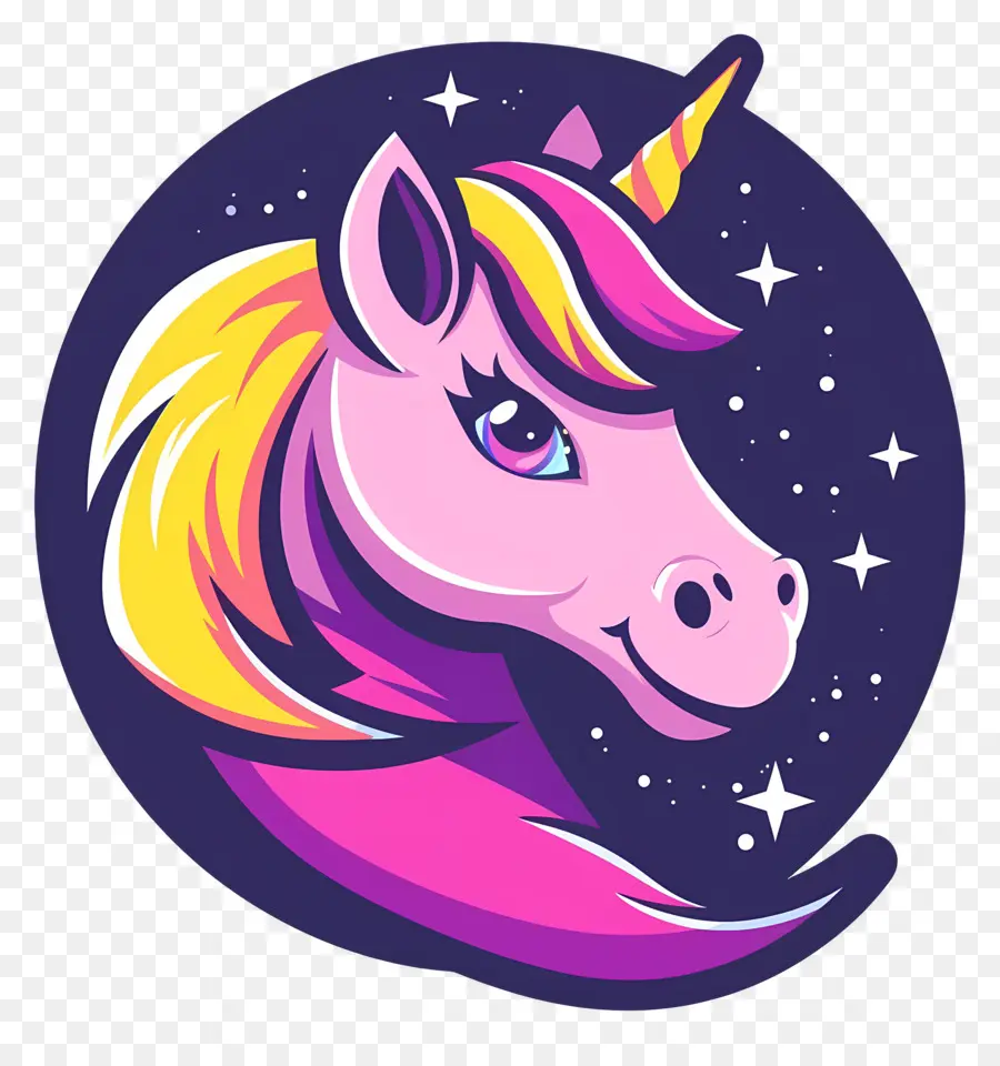 Kepala Unicorn，Kartun Unicorn PNG