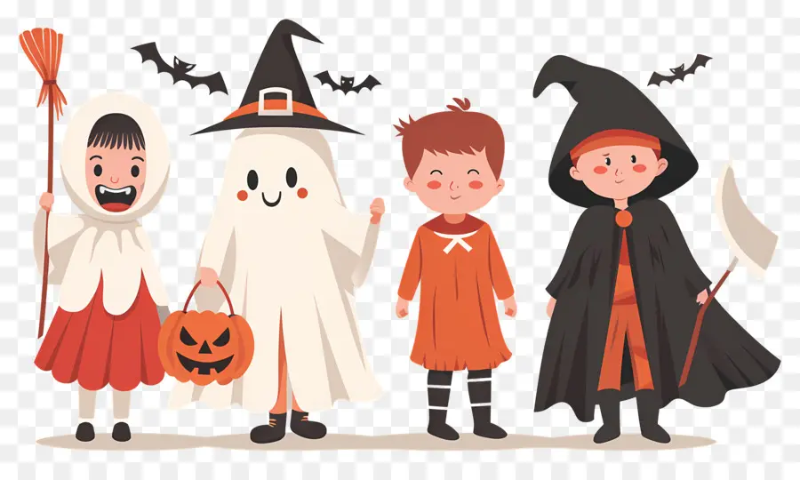 Anak Anak Halloween，Kostum Halloween PNG