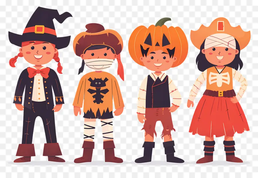 Anak Anak Halloween，Anak Anak Dalam Kostum PNG