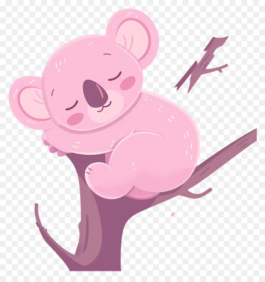 Koala Yang Lucu，Koala Merah Muda PNG