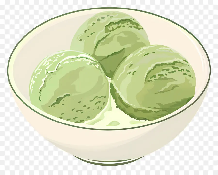 Es Krim Matcha，Es Krim Hijau PNG