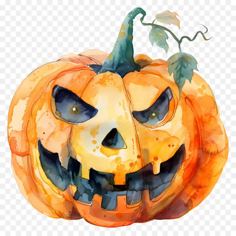 Labu Seram，Labu Halloween PNG