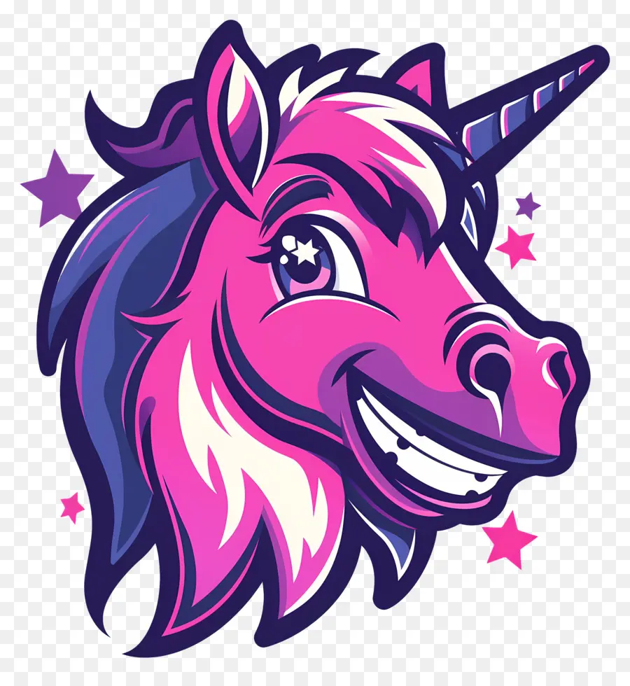 Kepala Unicorn，Kartun Unicorn PNG