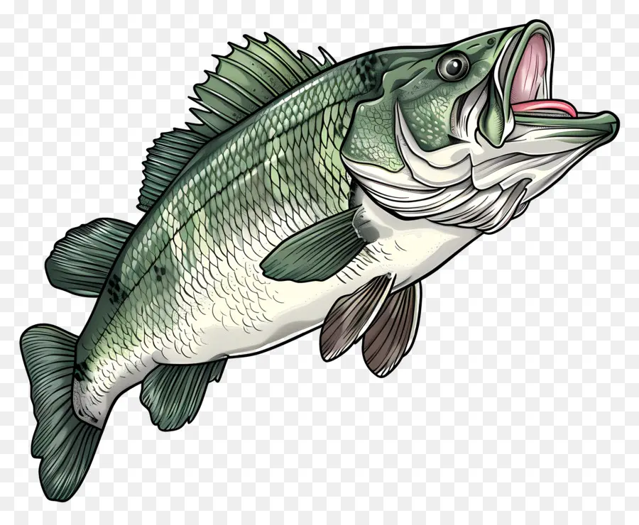 Ikan Bass，Ilustrasi Ikan PNG