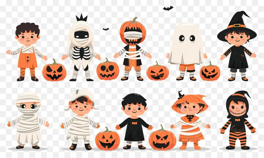 Anak Anak Halloween，Kostum Halloween PNG