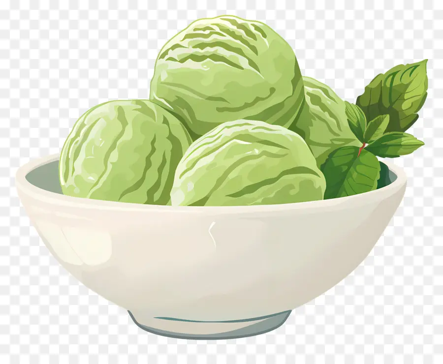 Es Krim Matcha，Es Krim Hijau PNG