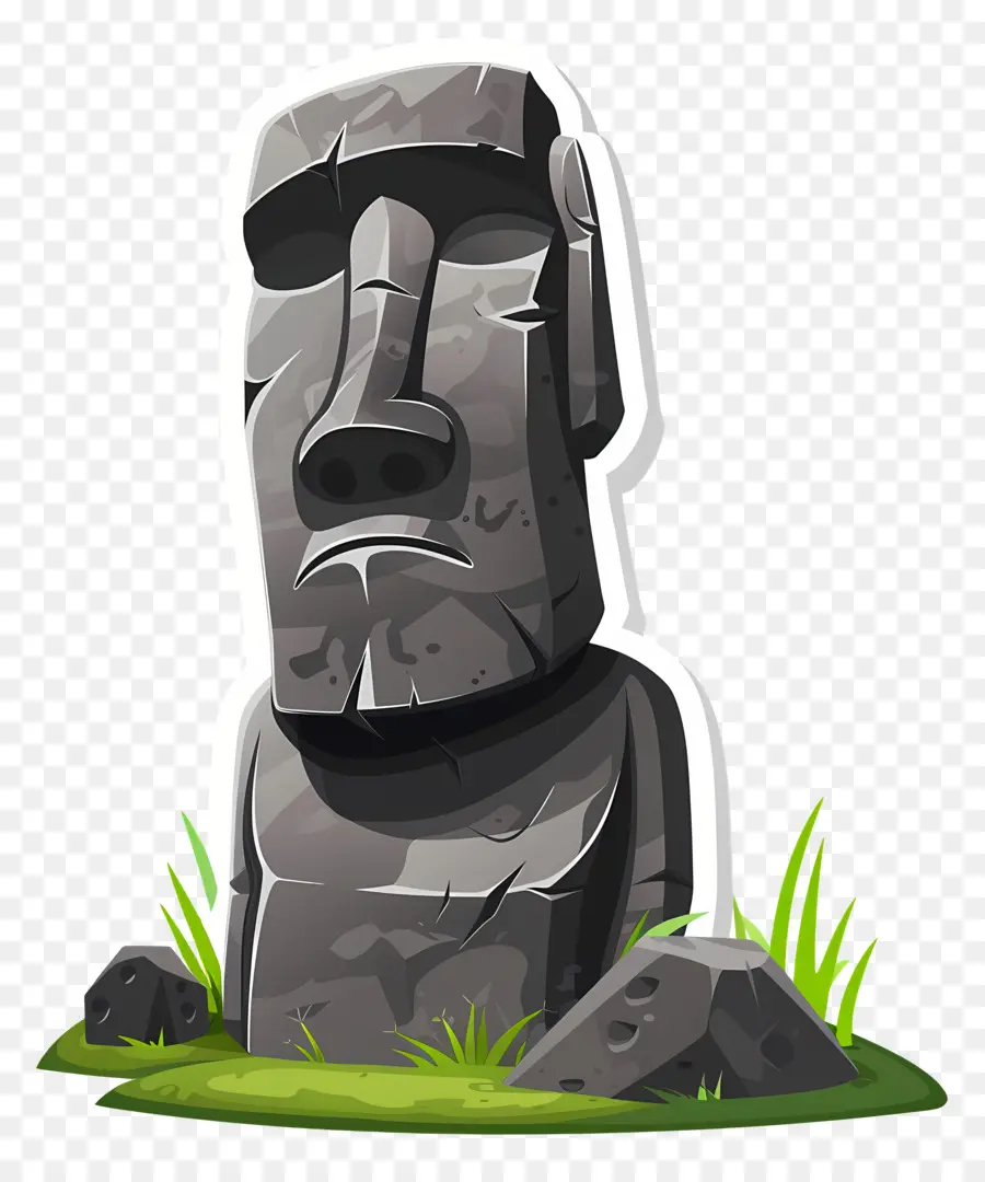 Moai，Patung Batu PNG