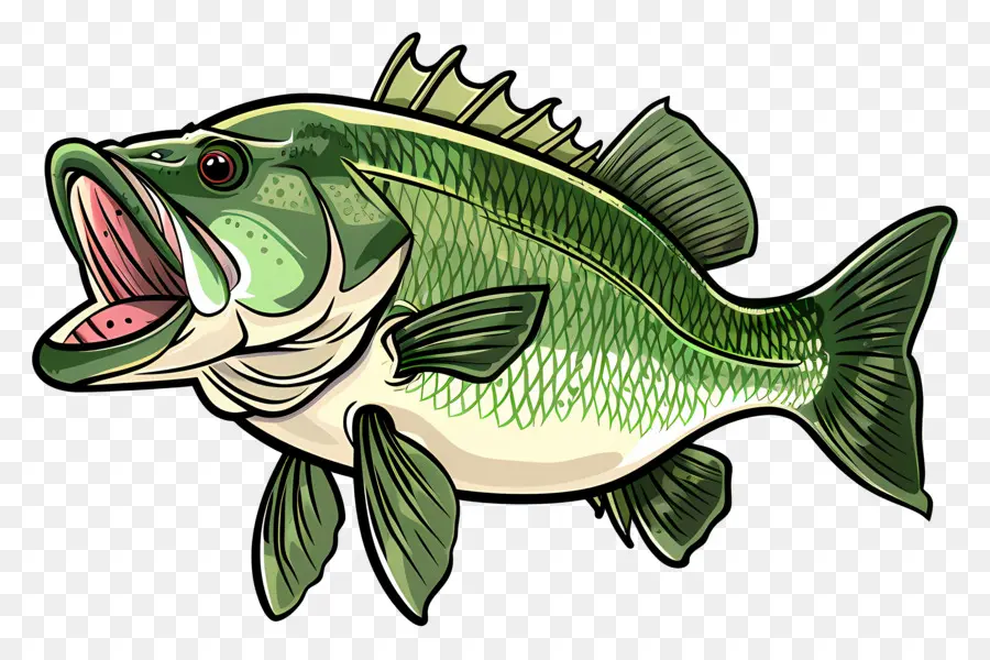 Ikan Bass，Ilustrasi Ikan PNG