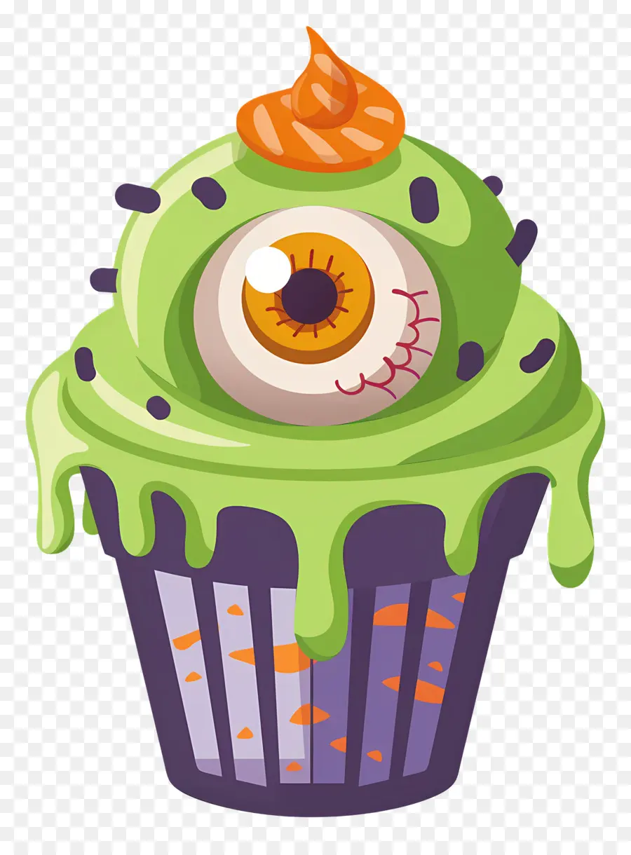 Kue Mangkuk Halloween，Kue Mangkuk Monster PNG