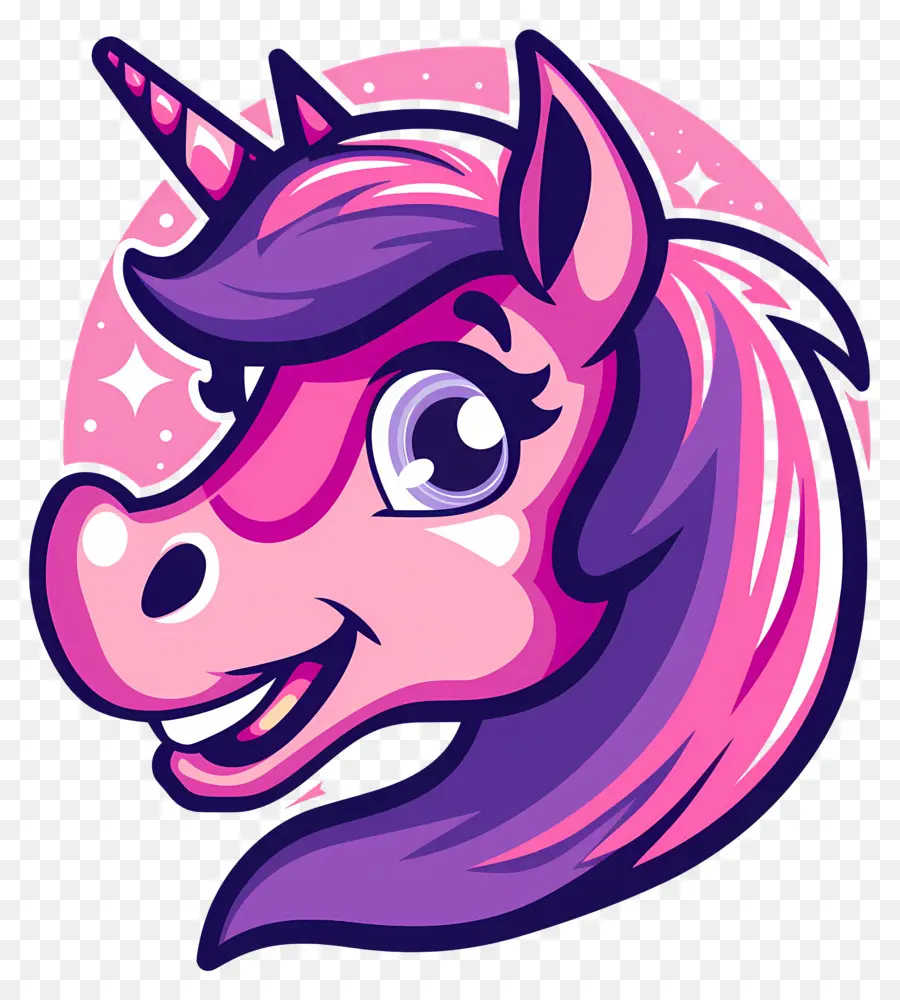 Kepala Unicorn，Kartun Unicorn PNG