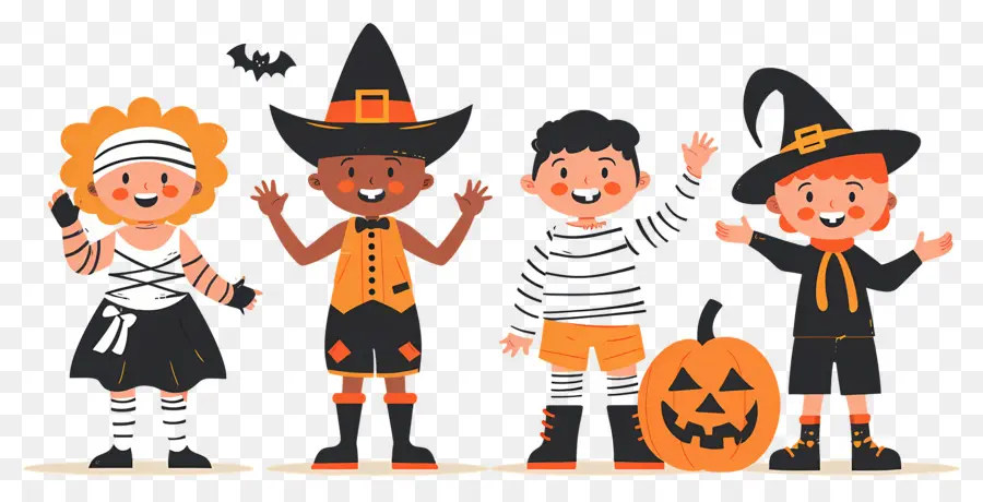 Anak Anak Halloween，Kostum Halloween PNG