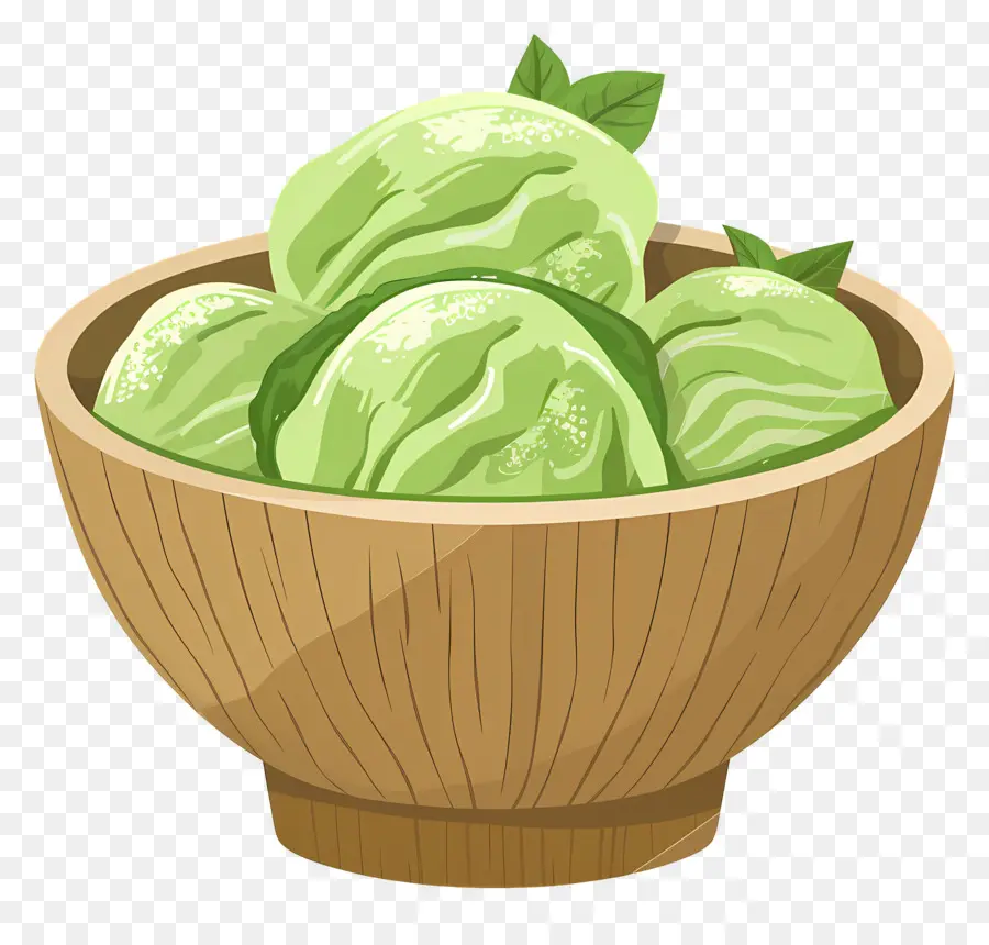 Es Krim Matcha，Es Krim Hijau PNG