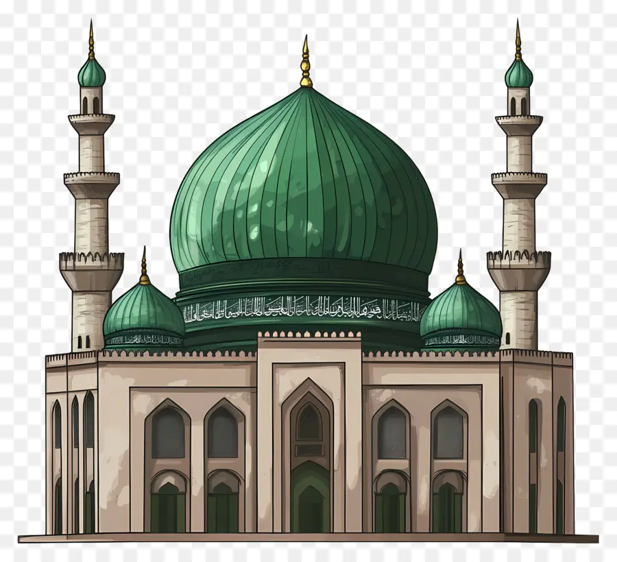 Madinah，Masjid Kubah Hijau PNG