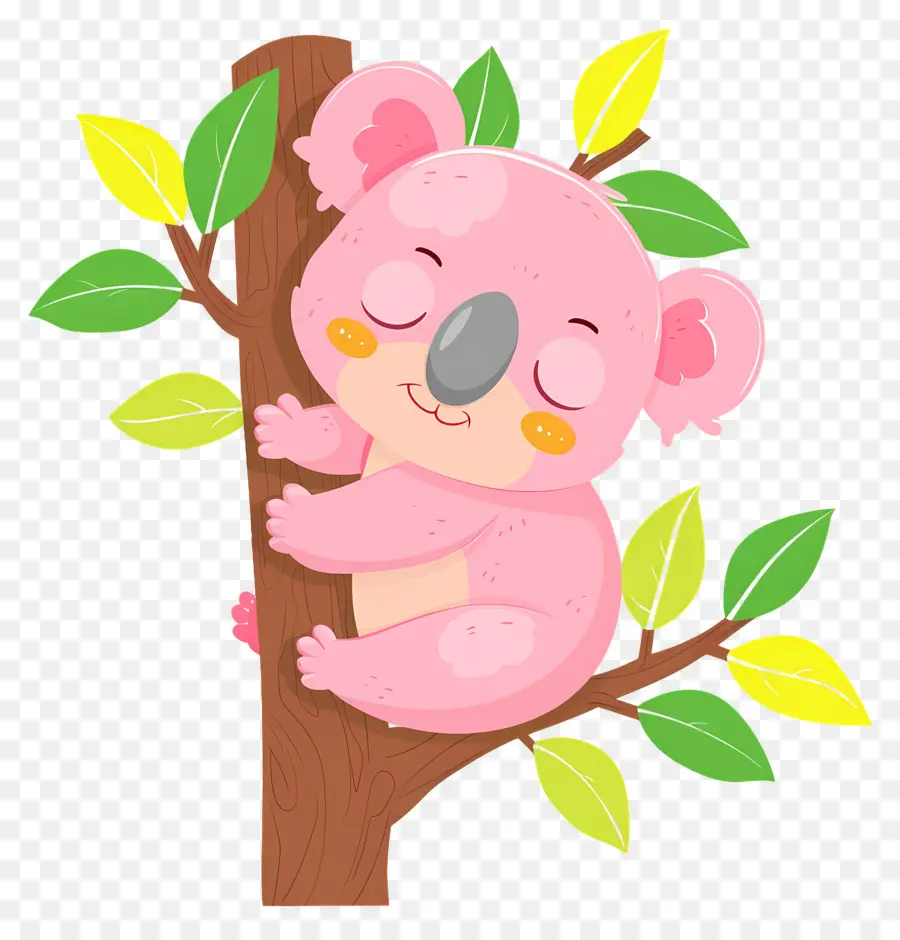 Koala Yang Lucu，Koala Merah Muda PNG