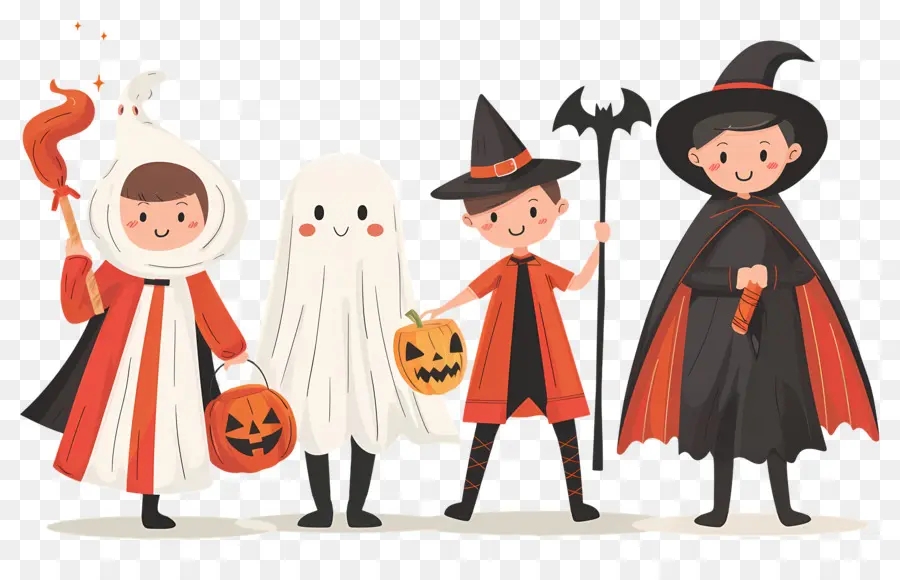 Anak Anak Halloween，Kostum Halloween PNG