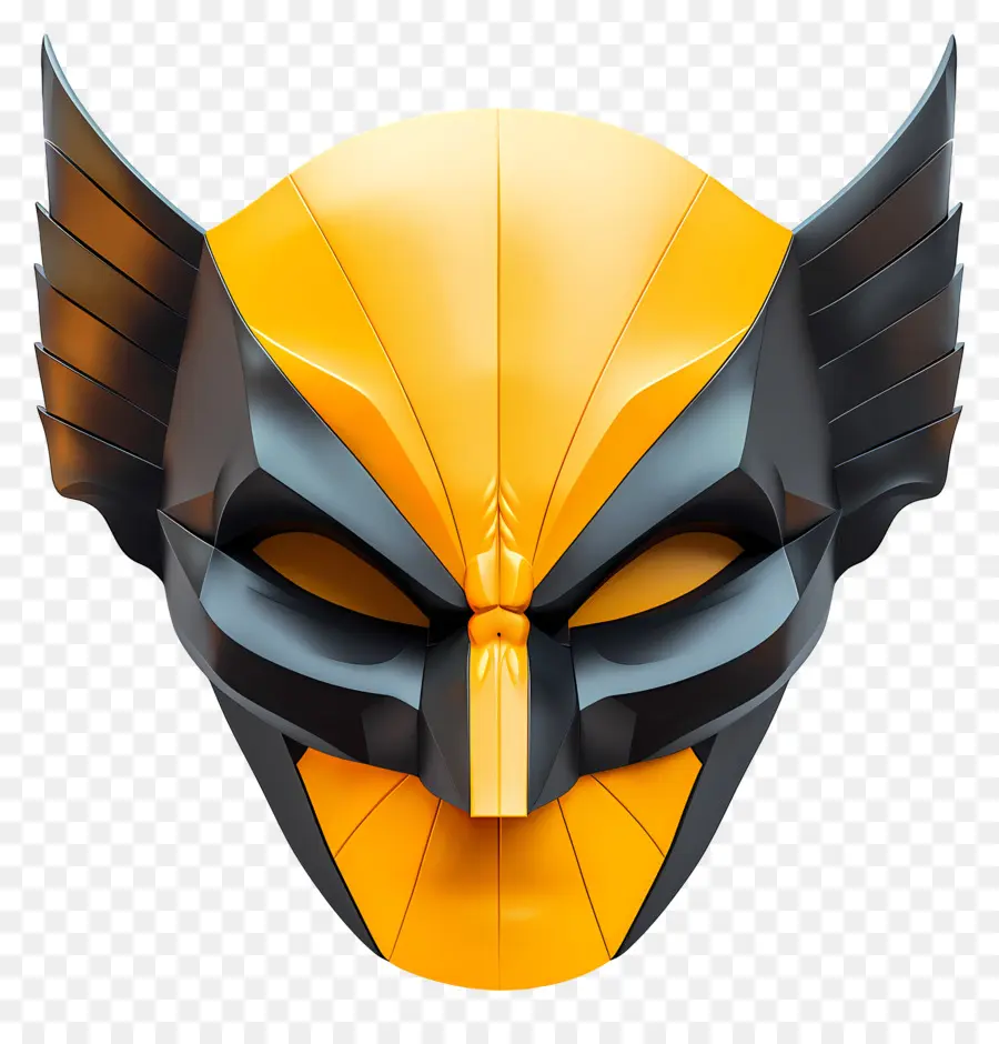 Topeng Wolverine，Topeng Kuning Dan Hitam PNG