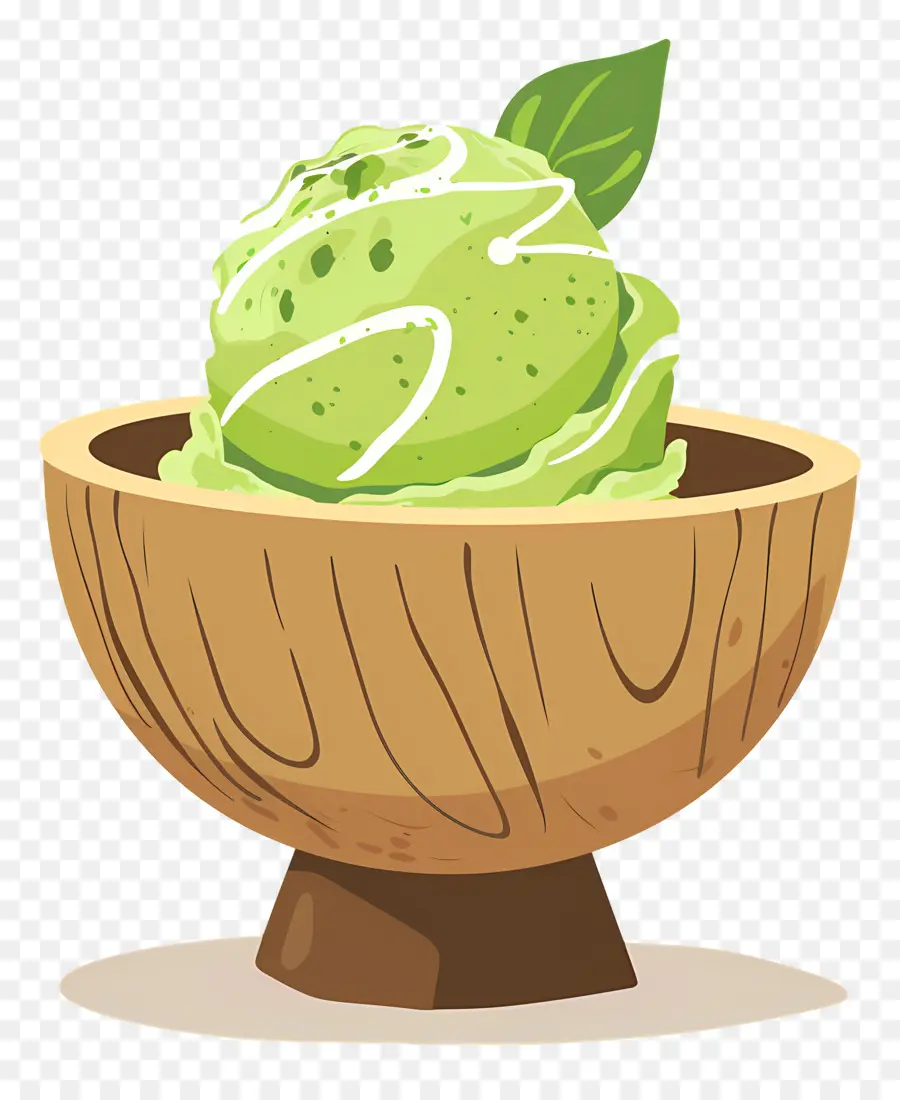 Es Krim Matcha，Es Krim Hijau PNG