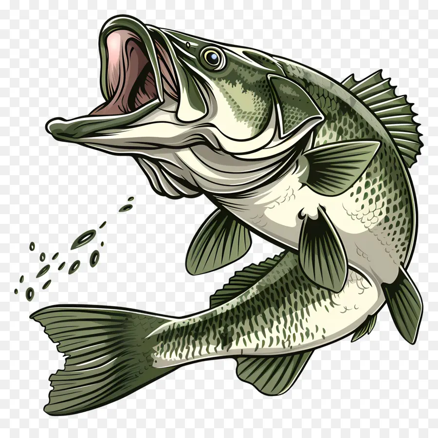 Ikan Bass，Ilustrasi Ikan PNG