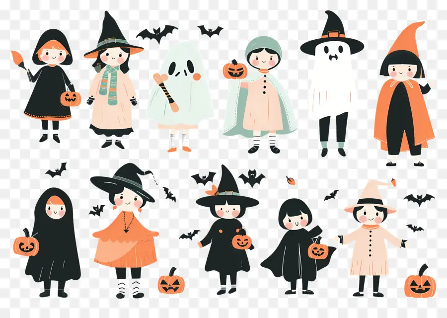 Anak Anak Halloween，Kostum Halloween PNG