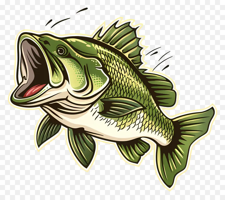 Ikan Bass，Ilustrasi Ikan PNG