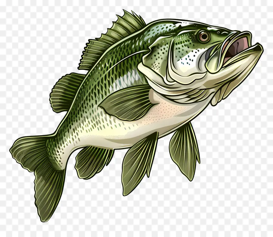 Ikan Bass，Ilustrasi Ikan PNG