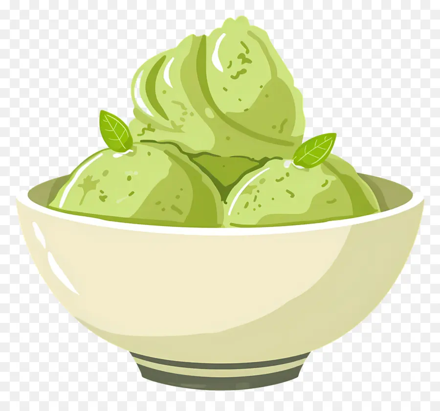 Es Krim Matcha，Es Krim Hijau PNG