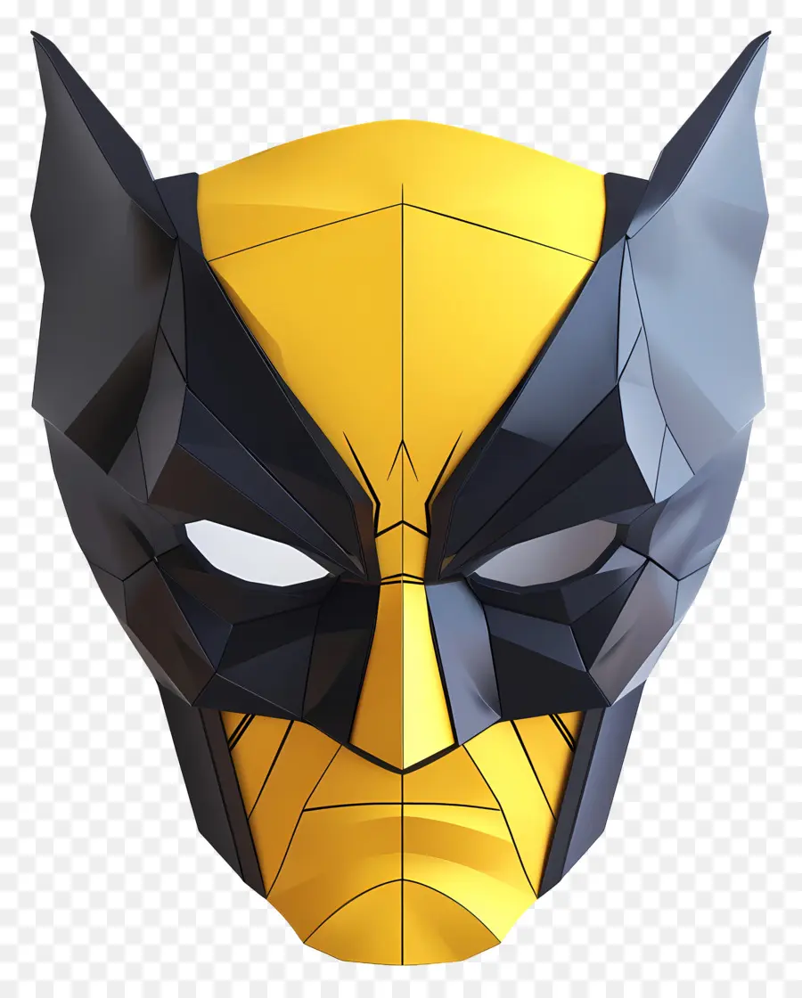 Topeng Wolverine，Topeng Kuning PNG