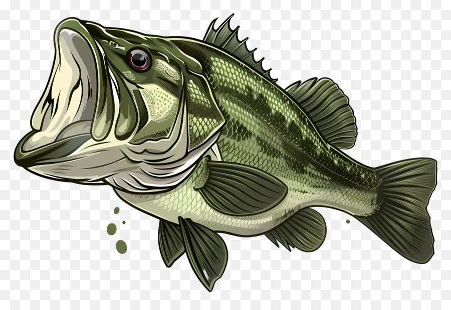 Ikan Bass，Ilustrasi Ikan PNG